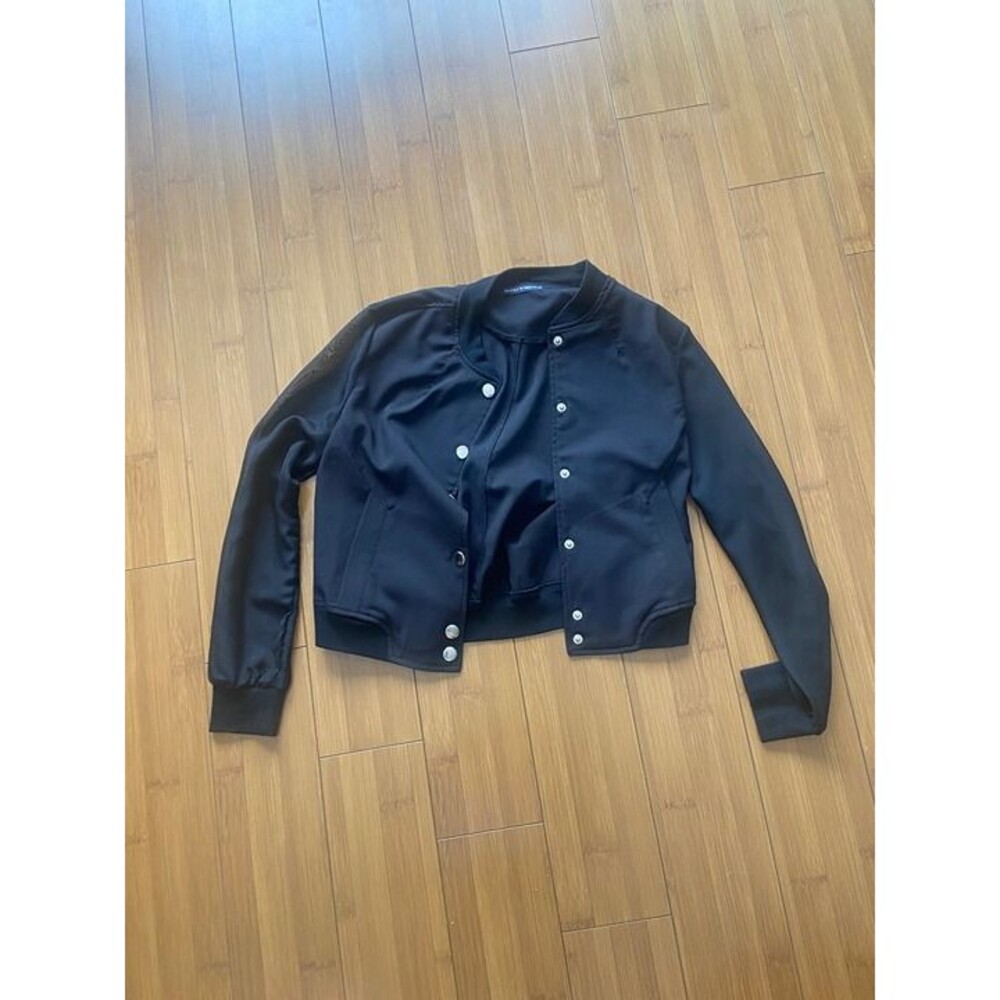 Brandy Melville Lightweight Sheer Sleeve Bomber Jacket